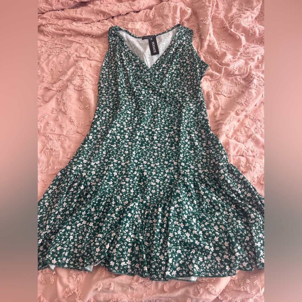 Floral Green Dress